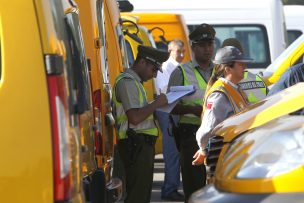 Carabineros realizó fiscalización al transporte escolar en Parque O'Higgins