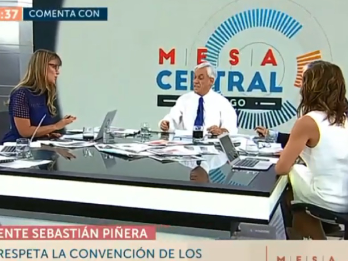 El tenso momento entre el Presidente Piñera y Carola Urrejola en “Mesa Central”
