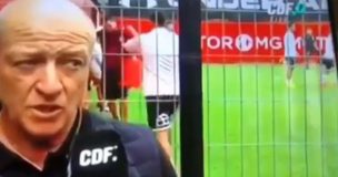 [VIDEO] ¡En todo el rostro! Jugador de Colo Colo le pega pelotazo en la cara a miembro del cuerpo técnico