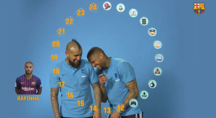 Arturo Vidal participa en un divertido reto viral con el FC Barcelona