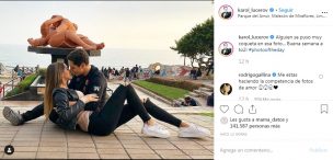 Fue un galán sin esfuerzo: Karol Lucero se tomó la misma foto en Lima con su actual polola y su ex, Cata Vallejos