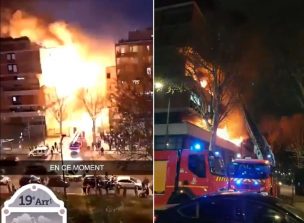 VIDEO | Captan momento justo cuando explota un edificio en París