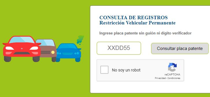 Ingresa tu patente para saber qué días tienes restricción vehicular