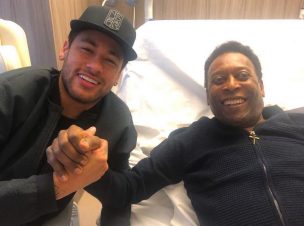 De un crack a otro crack: Neymar visitó a Pelé en el hospital de Francia