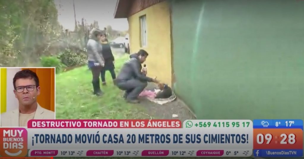 “No había visto algo así”: Notero de “Muy Buenos Días” se rompe en vivo por perro grave tras tornado