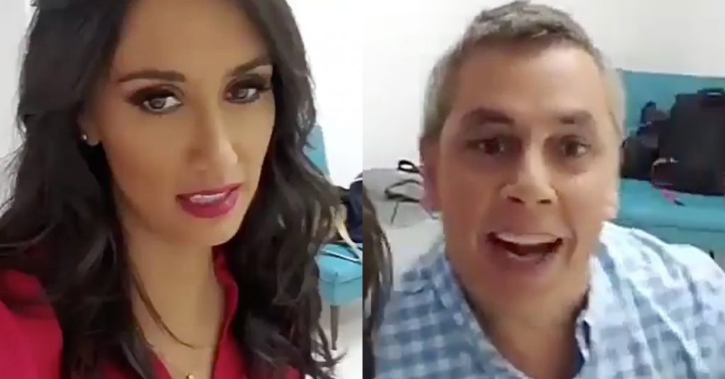 “No me empujen”: José Miguel Viñuela terminó en el suelo tras tropiezo y Pamela Díaz grabó todo