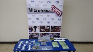 PDI logra incautar cocaína base, clorhidrato de cocaína  y cannabis a granel