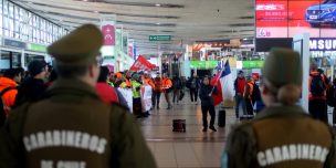 Congestión por nueva jornada de protestas en el aeropuerto