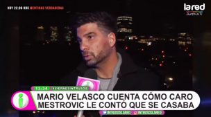 Así se enteró Mario Velasco del pronto casamiento de Caro Mestrovic