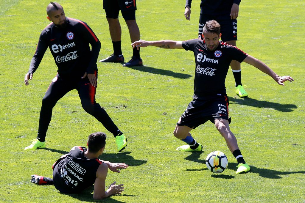 Vidal e Isla se sumaron a los trabajos de la ‘Roja’ en ‘Juan Pinto Durán’