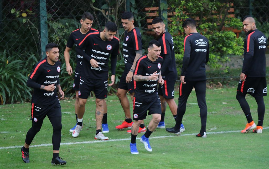 [FOTOS] El entrenamiento de esta jornada de la Roja con miras al duelo con  Colombia