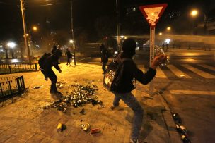 Con incidentes menores terminó manifestación en Valparaíso contra la Cuenta Pública