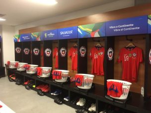 [FOTOS] Así luce el camarín de la Roja en el Arena Fonte Nova previo al duelo con Ecuador