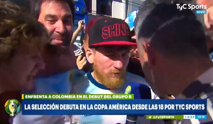 El doble de Messi desata la locura en la previa del partido de Argentina en Copa América