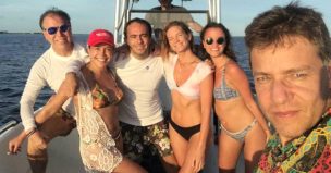 Así fueron las vacaciones con tiburones de Javiera Avecedo, Carolina Arregui y Pablo Zúñiga