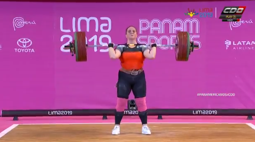 María Fernanda Valdés consigue oro en Levantamiento de Pesas en Lima 2019