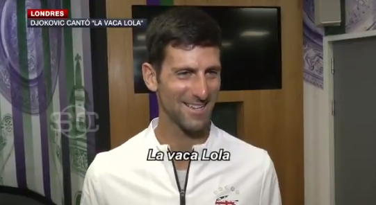 Novak Djokovic y su versión de la “Vaca Lola” que dio la vuelta al mundo