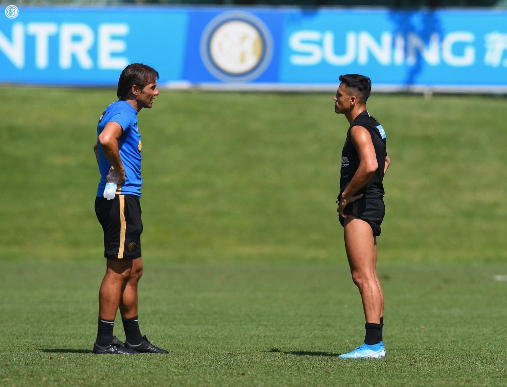 ¿Debutará el domingo? Alexis tuvo su primer entrenamiento en el Inter de Milán