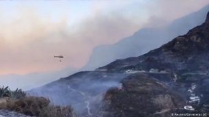 Un incendio provoca evacuación en zona turística de Gran Canaria