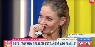 Marcela Vacarezza se emocionó en vivo por la partida de Rafael Araneda a Estados Unidos