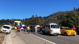 Suspenden tránsito en la Ruta 68 hacia Valparaíso por accidente vehicular