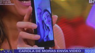 Carolina de Moras envió video junto a su pololo a matinal: primera vez que se muestran juntos