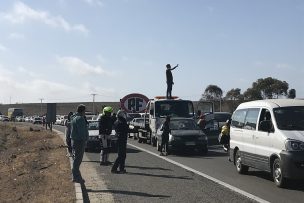 Crianceros y agricultores protestan en la Ruta Sur 5 por sequía en Valparaíso