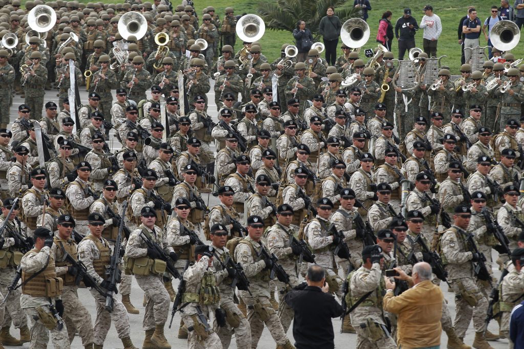 Ejército realizó preparatoria para la Gran Parada Militar en el Parque O’Higgins