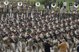 Ejército realizó preparatoria para la Gran Parada Militar en el Parque O'Higgins