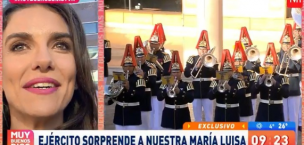 VIDEO | La sorpresa que emocionó a María Luisa Godoy de parte de la banda del Ejército