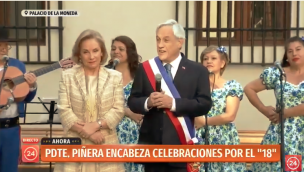 Presidente Piñera encabeza celebraciones por las Fiestas Patrias en el palacio de La Moneda