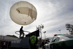 Trasladan Globo de Televigilancia a las fondas de Las Vizcachas en Puente Alto