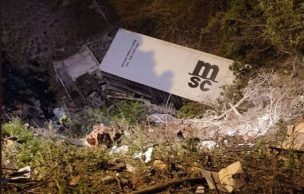 Conductor de camión falleció al desbarrancar en ruta Las Palmas