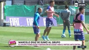 Marcelo Díaz superó su lesión y está a disposición para jugar en Racing