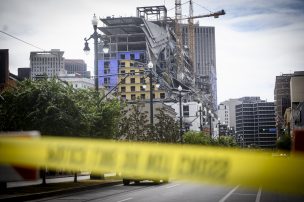 Hotel en construcción se derrumba en Nueva Orleans dejando un muerto y tres desaparecidos