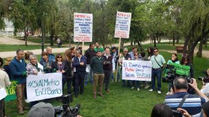 Vecinos se manifestaron por construcción de estación de metro en Parque Araucano