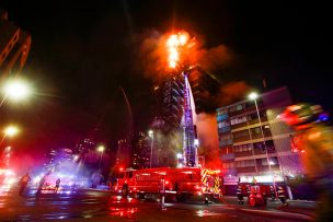 Bomberos se refiere a incendio en oficinas de Enel: 