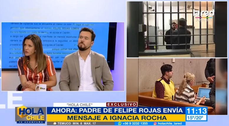 El categórico mensaje del padre de Felipe Rojas en plena transmisión de “Hola Chile”: se lanzó contra Luis Pettersen