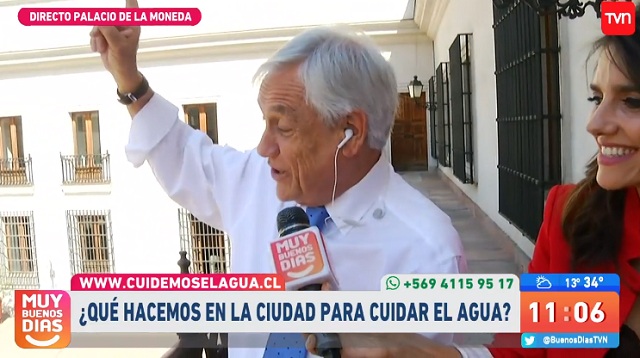 El incómodo momento que María Luisa Godoy hizo vivir al Presidente Piñera en plena transmisión de “Muy Buenos Días”