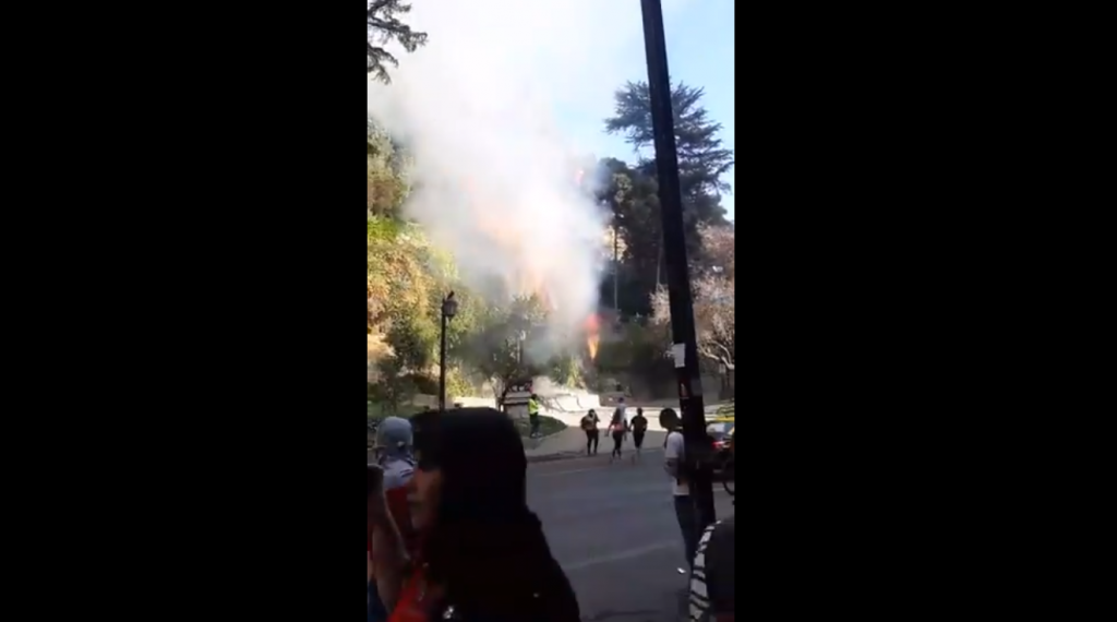 Múltiples focos de incendio en Santiago: Uno de estos afectó ladera de Cerro Santa Lucía