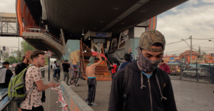 Manifestantes se toman estación de Metro Elisa Correa