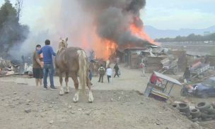 Incendio afecta a viviendas y pesebreras en comuna de Cerro Navia