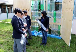 Alumnos de Coelemu combaten la sequía con muro recolector de aguas lluvias