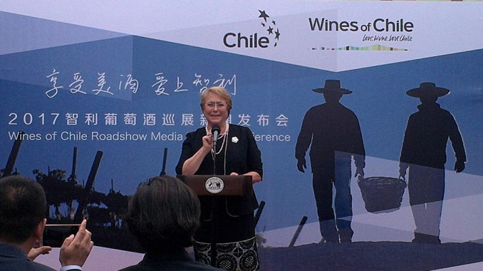 Presidenta Bachelet inaugura Road Show de vinos chilenos en China