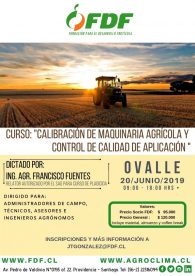 FDF invita a participa en nuevo curso de capacitación “Calibración de maquinaria agrícola y control de calidad de aplicación”