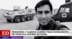 Periodista y marino mueren al hundirse vehículo anfibio en playa de Perú