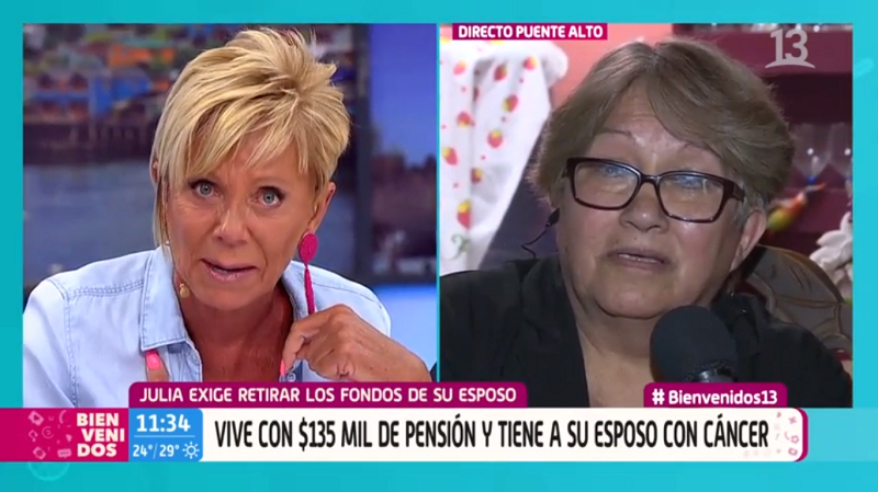 Raquel Argandoña sorprendió en “Bienvenidos” con noble gesto a señora aproblemada por bajas pensiones