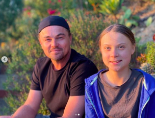 Leo Di Caprio se reunió con Greta Thunberg: 