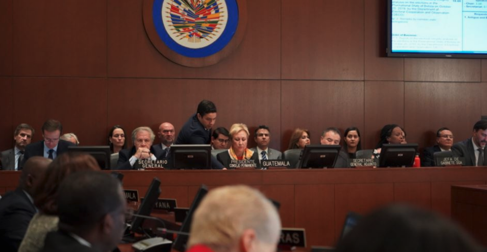 Mayoría de países de la OEA piden nuevas elecciones lo antes posible en Bolivia