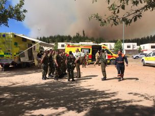 Realizan evacuación preventiva por incendio en la Región de Valparaíso